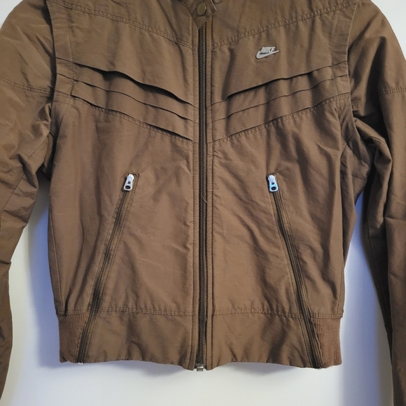 Nike Women Motorcycle Brown Full Zip Two-Way Jacket Vest Top - Picture 3 of 16